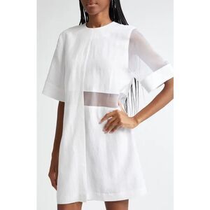 Israella Kobla Dalmar Dress White Oversized Shift Size 4 Structured, Minimalist